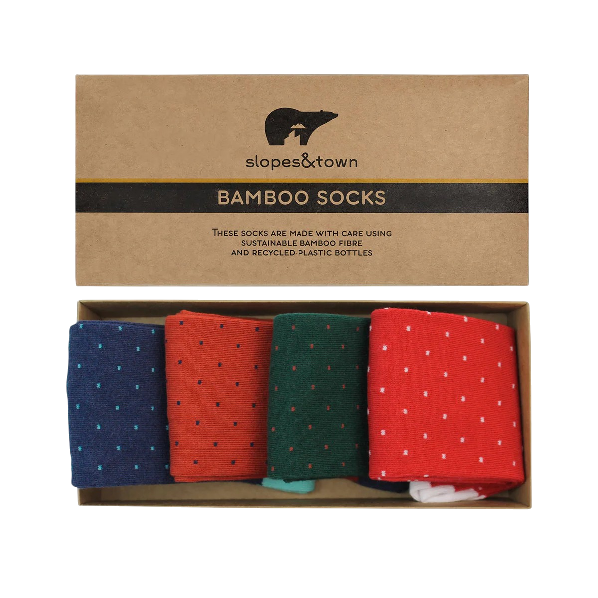 Sokken Geschenkdoos - Green Dots - Slopes & Town | LAB10STREETWEAR