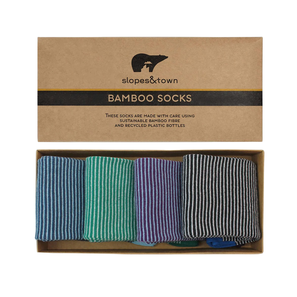 Sokken Geschenkdoos - Purple Stripes - Slopes & Town | LAB10STREETWEAR