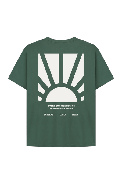 Sunrise T-Shirt - Groen - Baselab | LAB10STREETWEAR
