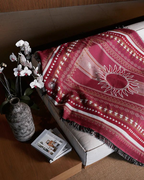 Sunset Burgundy Blanket - NTL | LAB10STREETWEAR
