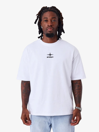 Geborduurd T-shirt Wit - PXP | LAB10STREETWEAR
