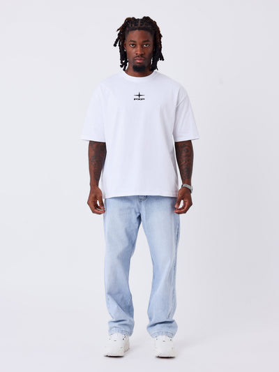 Geborduurd T-shirt Wit - PXP | LAB10STREETWEAR