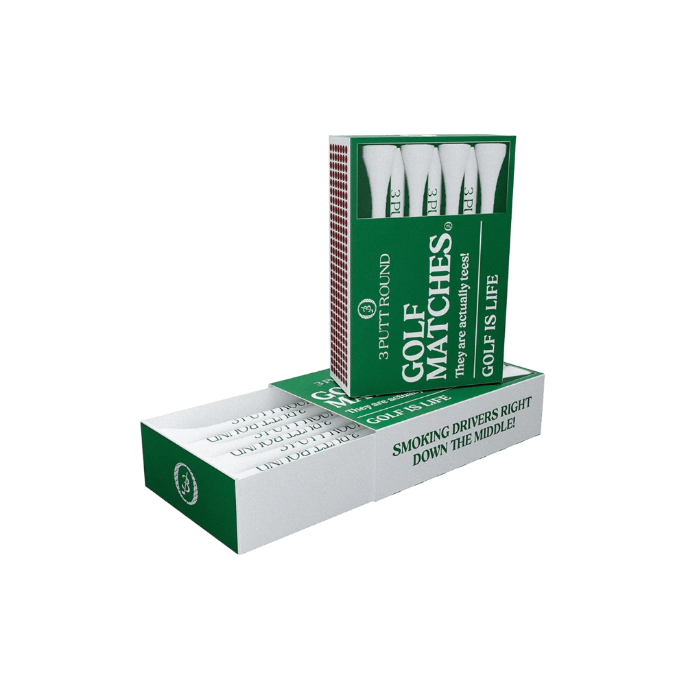 The Green Golf Tee Match Box - 3Puttround | LAB10STREETWEAR