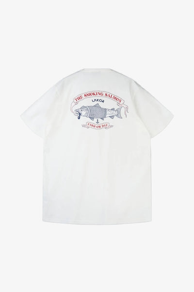 The Smoking Salmon T-Shirt - Star White - Lakor | LAB10STREETWEAR